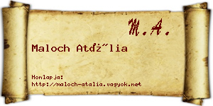 Maloch Atália névjegykártya